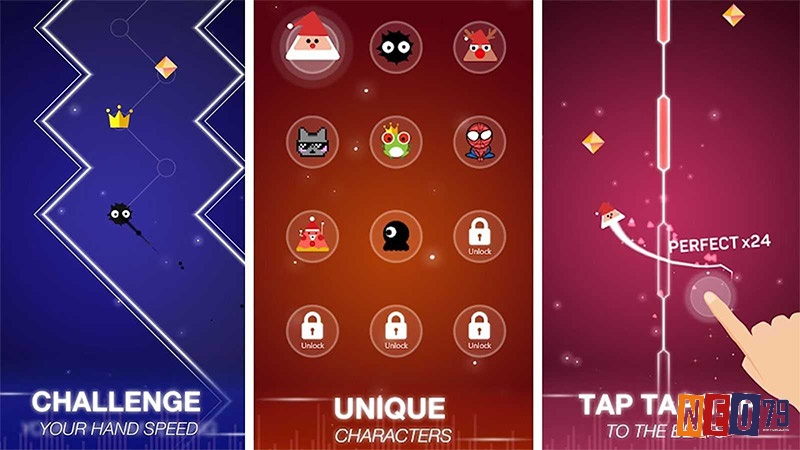 Game Dot n Beat là thử thách kết hợp đôi tay và âm nhạc
