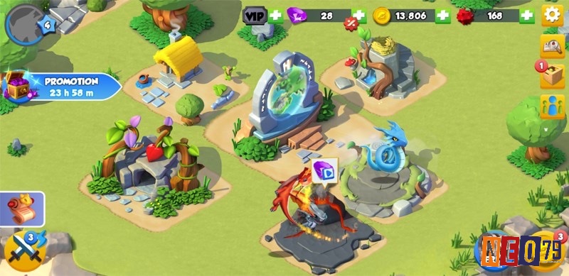 Tham gia ngay vào thế giới game Dragon Mania Legends đầy màu sắc thôi nào