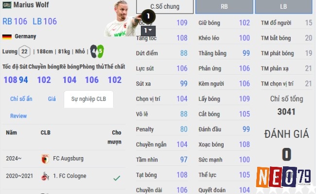 Marius Wolf là hậu vệ cánh toàn diện với tốc độ và kỹ thuật ấn tượng