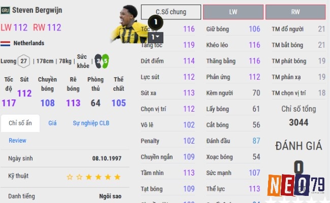 Steven Bergwijn là mũi nhọn tấn công với tốc độ và kỹ thuật vượt trội