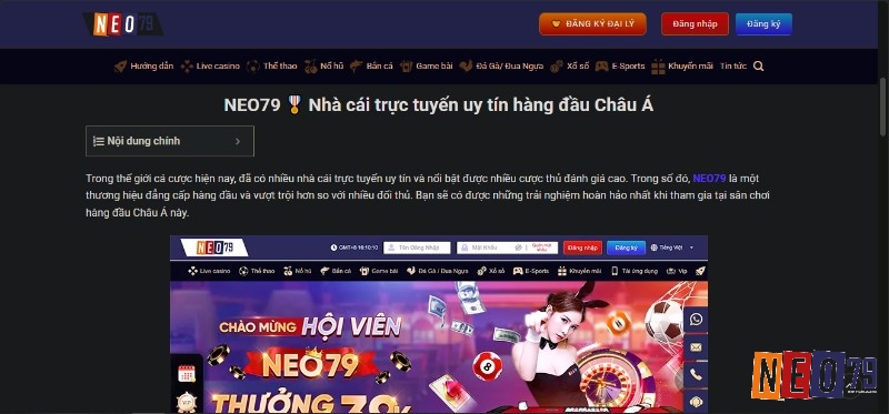 Ưu điểm nổi bật của cổng game NEO79 mang đến cho anh em cược thủ trải nghiệm