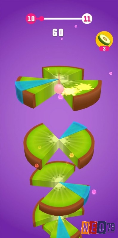 Game Helix Crush có lối chơi âm nhạc kết hợp chặt chém trái cây đòi hỏi kỹ năng nhanh của người chơi