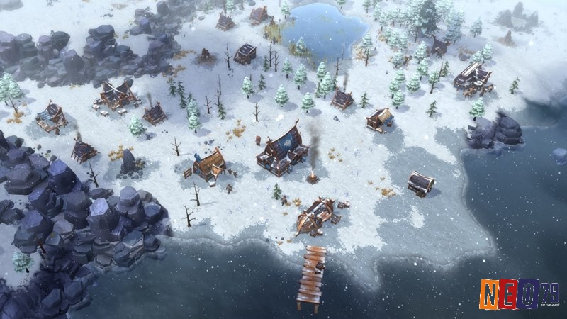 Lối chơi trong Game Northgard tập trung vào việc khai thác tài nguyên, xây dựng cơ sở hạ tầng