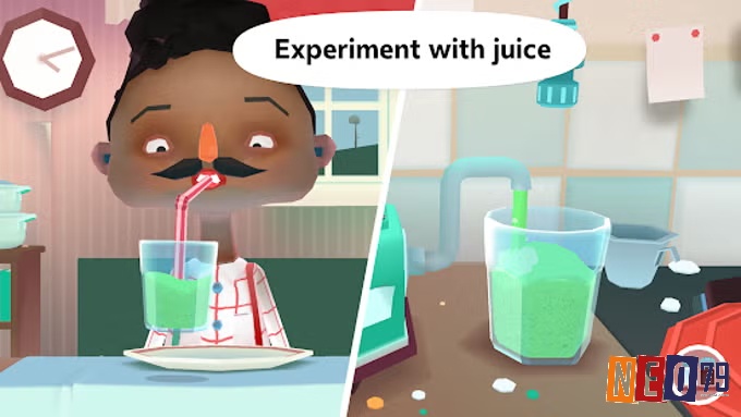 Game toca kitchen 2 tạo không gian nấu ăn tự do, khuyến khích trẻ em khám phá và học hỏi mà không sợ mắc lỗi.